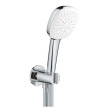 Chuveiro de mão 3 jatos (Rain, Jet, Massage) 9 l/min e curva de saída com suporte, Tempesta Cube 110, cromado, Grohe 26910003