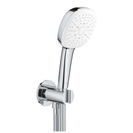 Chuveiro de mão 3 jatos (Rain, Jet, Massage) 9 l/min e curva de saída com suporte, Tempesta Cube 110, cromado, Grohe 26910003