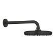 Chuveiro de parede 210 mm com haste de 286 mm, Tempesta, preto mate, Grohe 1022182430