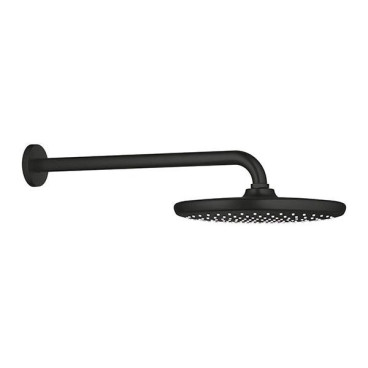Chuveiro de parede 250 mm com haste de 380 mm,Tempesta preto mate, Grohe 266682430