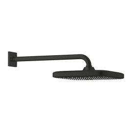 Chuveiro de parede 250 mm com haste de 380 mm, Tempesta Cube, preto mate, Grohe 266872430