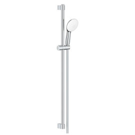 Rampa 90 cm com chuveiro 2 jatos (Rain, Jet) 9 l/min e bicha 1750 mm Tempesta 110, cromado, ajustável a furos pré-existentes, 