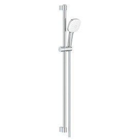 Rampa 90 cm com chuveiro 2 jatos (Rain, Jet) 9 l/min e bicha 1750 mm, Tempesta Cube 110, cromado, ajustável a furos pré-existe