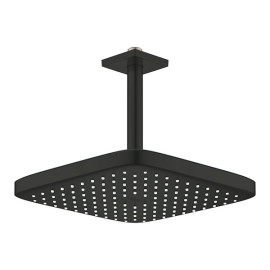 Chuveiro de teto 250 mm com haste de 142 mm, Tempesta Cube, preto mate, Grohe 266882430