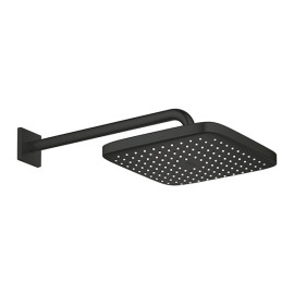 Chuveiro de parede 250 mm com haste de 380 mm, Tempesta Cube, preto mate, Grohe 266872430