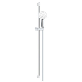 Rampa 90 cm com chuveiro 2 jatos (Rain, Jet) 9 l/min e bicha 1750 mm Tempesta 110, cromado, ajustável a furos pré-existentes, 