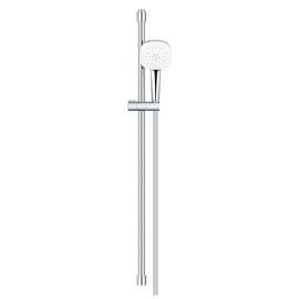 Rampa 90 cm com chuveiro 2 jatos (Rain, Jet) 9 l/min e bicha 1750 mm, Tempesta Cube 110, cromado, ajustável a furos pré-existe