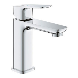 Torneira monocomando de lavatório com válvula de descarga click clack, sistema Cold Start, Tamanho M, Cubeo, cromado, Grohe 10