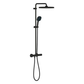 Sistema de duche com misturadora termostática e chuveiro de 250 mm Cube New Tempesta System, preto mate, Grohe 266892431