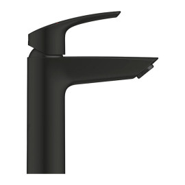 Torneira monocomando de lavatório com válvula de descarga automática, tamanho M, Eurosmart, preto mate, Grohe 233242433