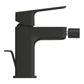 Torneira monocomando de bidé com válvula de descarga automática, tamanho S, Cubeo, preto mate, Grohe 1018102430