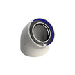 Curva a 45º macho-fêmea 80/125 mm para caldeiras de condensação, FIG 8125-45MHP15