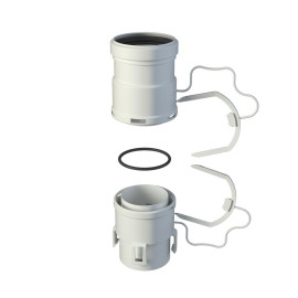 Kit uniões para tubo flexível 80 mm de caldeiras de condensação