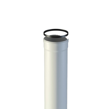 Tubo de PP 1000 mm macho-fêmea com D80 mm para exaustão de aparelhos de condensação, FIG 8-1000MH5