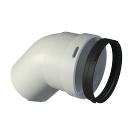 Curva a 45º de PP macho-fêmea com D80 mm para exaustão de aparelhos de condensação, FIG 8-45MH5