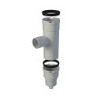 Tê de recolha de condensados PP D80 mm para exaustão de caldeiras de condensação, FIG 8TE5