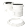 Adaptador duplo fluxo 80/80 mm para instalações C53, Bosch 7738113529