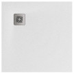 Base duche STRAT 800x800x28 mm, quadrada de pousar em Stonex, branco, Sanitana S20216100000001