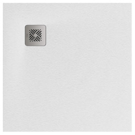 Base duche STRAT 800x800x28 mm, quadrada de pousar em Stonex, branco, Sanitana S20216100000001