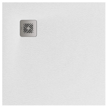 Base duche STRAT 800x800x28 mm, quadrada de pousar em Stonex, branco, Sanitana S20216100000001