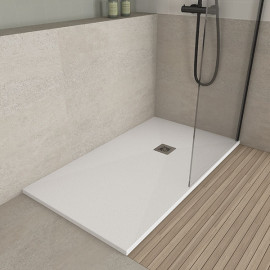 Base duche STRAT 1500x800x28 mm, retangular de pousar em Stonex, branco, Sanitana S20214800000001