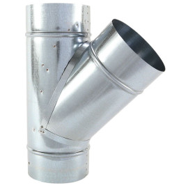 Bifurcação galvanizada de 140 mm com divisória