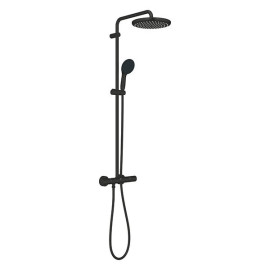 Sistema de duche com misturadora termostática e chuveiro de 250 mm New Tempesta System, preto mate, Grohe 266702431