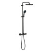 Sistema de duche com misturadora termostática e chuveiro de 250 mm New Tempesta Cosmopolitan System, preto mate, Grohe 26670243