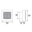Extrator B-10 TIMER, saída 100 mm, 98 m3/h, CATA 00911000