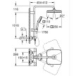Sistema de duche com misturadora termostática e chuveiro de 250 mm Cube New Tempesta Cosmopolitan System, Grohe 26689001