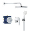 Conjunto de duche encastre Bauedge, monocomando, com Tempesta 250, Grohe 25290000