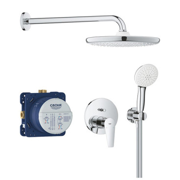 Conjunto de duche encastre Bauedge, monocomando, com Tempesta 250, Grohe 25290000