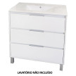 Móvel Oeiras 80 cm branco com pés lacado