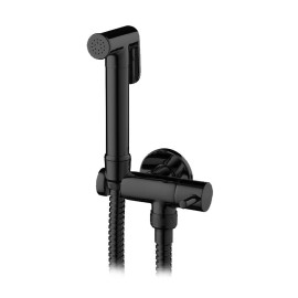 Kit chuveiro higiénico latão preto mate