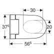 Sanita bidé suspensa AquaClean Alba branco, Geberit 146.350.01.1