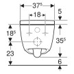 Sanita bidé suspensa AquaClean Alba branco, Geberit 146.350.01.1