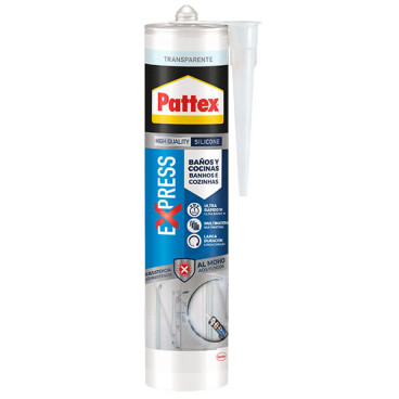 Silicone Sanitário Express 1Hora transparente, 280 ml, Pattex