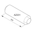 Troço reto 500 mm 80/110 mm para exaustão de esquentadores, Bosch 7719001400