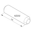 Troço reto 750 mm 80/110 mm para exaustão de esquentadores, Bosch 7719001401