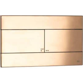 Placa de comando SLIM inox escovado PVD Cobre dupla descarga, OLI CG23000889312