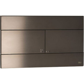 Placa de comando SLIM inox escovado PVD Gun metal dupla descarga, mecânica, OLI CG23000889313