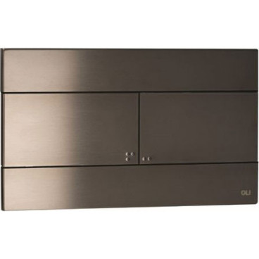 Placa de comando SLIM inox escovado PVD Gun metal dupla descarga, mecânica, OLI CG23000889313