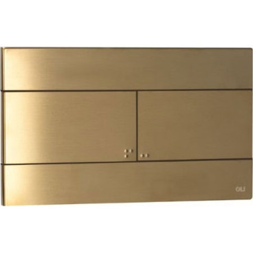 Placa de comando SLIM inox escovado PVD Ouro dupla descarga, mecânica, OLI CG23000888565