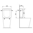 Autoclismo Zaffiro monobloco branco, dupla descarga, entrada inferior, OLI CA01000002426