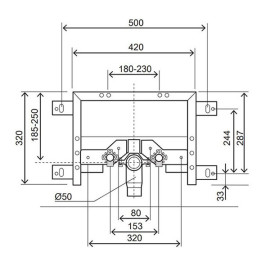 Estrutura Simflex para bidé, OLI CC01000006987