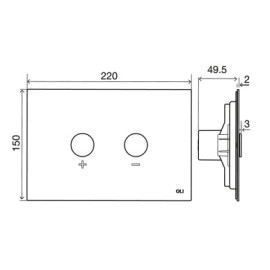 Placa de comando BLINK gun metal, pneumática, OLI CG44000882567