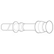 Kit de evacuação vertical 60/100 mm para exaustão de esquentadores, Bosch 7716050044