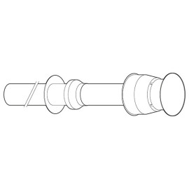 Kit de evacuação vertical 60/100 mm para exaustão de esquentadores, Bosch 7716050044