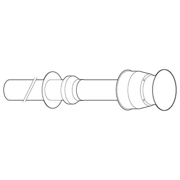 Kit de evacuação vertical 60/100 mm para exaustão de esquentadores, Bosch 7716050044