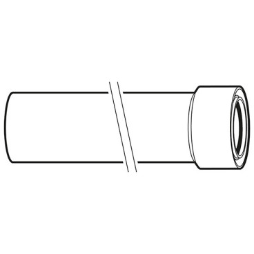 Troço reto 750 mm 60/100 mm para exaustão de esquentadores, Bosch 7736995063